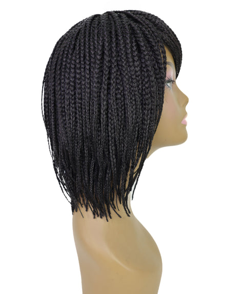 Nikita Women's Elegant Side-Part Short Micro Braided Wig