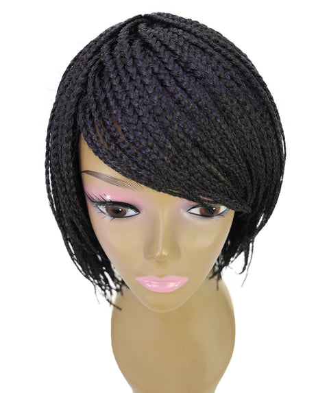 Nikita Women's Elegant Side-Part Short Micro Braided Wig