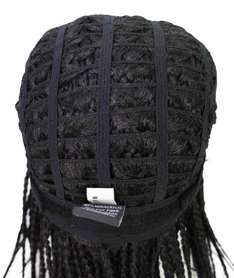 Nikita Women's Elegant Side-Part Short Micro Braided Wig