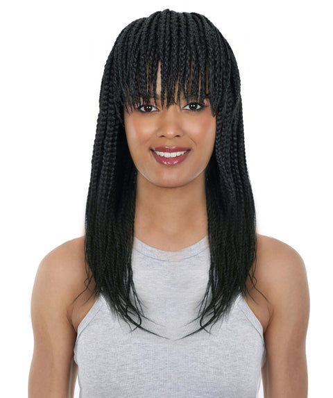 Devika Silky Long 16.5" Synthetic Full Wig with Front Bangs