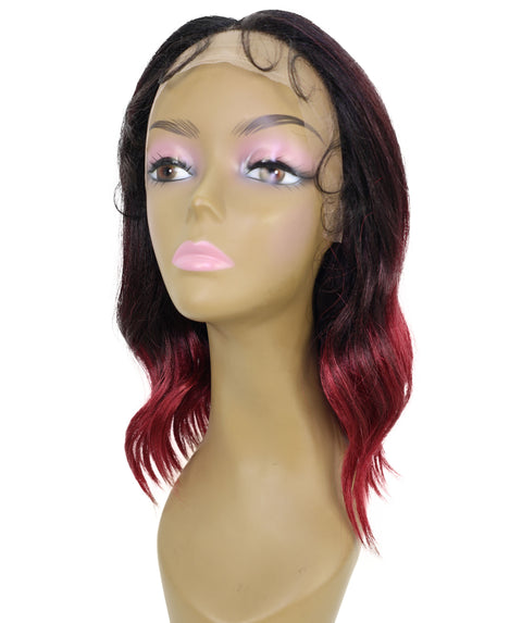 Ginna Mid-Length Wavy 13.5 inch Wig Natural-Looking Waves with Defined Center Part