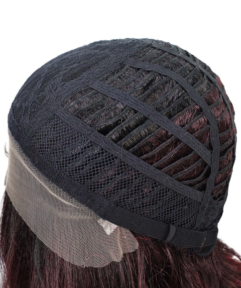 Ginna Mid-Length Wavy 13.5 inch Wig Natural-Looking Waves with Defined Center Part