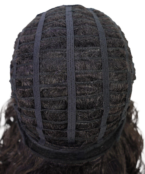 Doriana Voluminous Synthetic Curls with a Soft Fringe, Long Curly 19 Inch Full Wig with Bangs