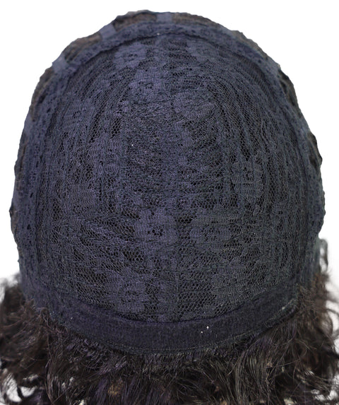 Doriana Voluminous Synthetic Curls with a Soft Fringe, Long Curly 19 Inch Full Wig with Bangs