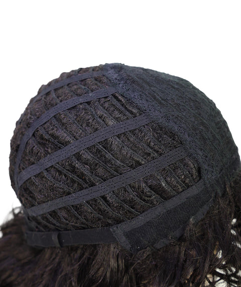 Doriana Voluminous Synthetic Curls with a Soft Fringe, Long Curly 19 Inch Full Wig with Bangs