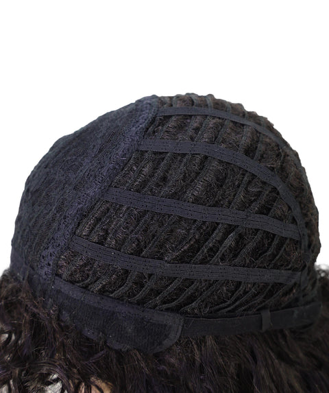 Doriana Voluminous Synthetic Curls with a Soft Fringe, Long Curly 19 Inch Full Wig with Bangs