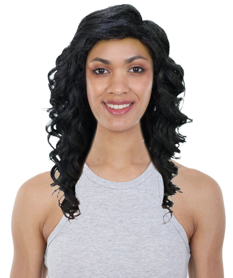 Jacqueline Natural-Looking Deep Wave 23 Inch Wig with Side Part Part