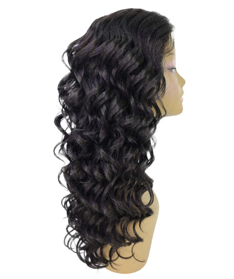Jacqueline Natural-Looking Deep Wave 23 Inch Wig with Side Part Part