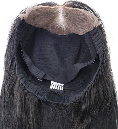 Sefina 28-Inch Straight Human Hair Lace Wig | Pre-Plucked Hairline, Glueless, Soft & Silky for Everyday Wear