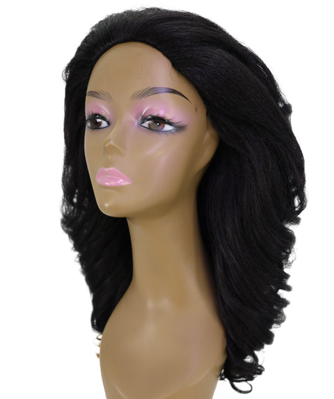 LUXLUXE Deep Curly Half 24" Wig – Curl Textured 214g Hair with Full Volume Elegant Look