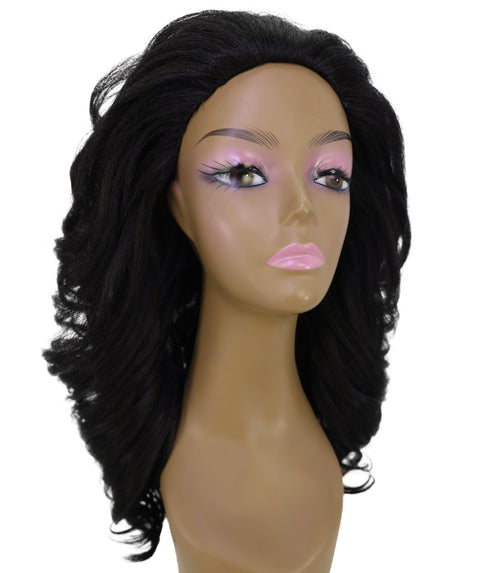 LUXLUXE Deep Curly Half 24" Wig – Curl Textured 214g Hair with Full Volume Elegant Look