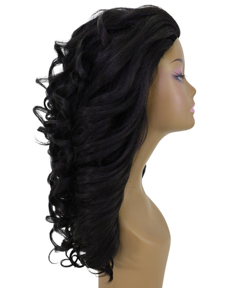 LUXLUXE Deep Curly Half 24" Wig – Curl Textured 214g Hair with Full Volume Elegant Look