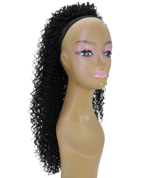 LUXLUXE Drawstring Kinky Curly Hair Extension – 27 Inch Long Textured Curl 165g Hairpiece Accessory