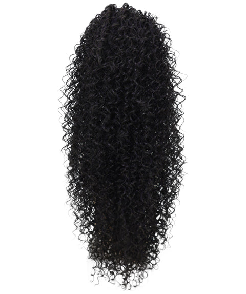 LUXLUXE Drawstring Kinky Curly Hair Extension – 27 Inch Long Textured Curl 165g Hairpiece Accessory