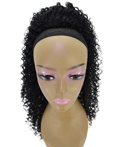LUXLUXE Drawstring Kinky Curly Hair Extension – 27 Inch Long Textured Curl 165g Hairpiece Accessory