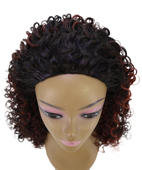 LUXLUXE Kinky Curly Half Wig – Voluminous Textured Curl 25 Inch 214g Hair Heat Resistant Synthetic Fiber