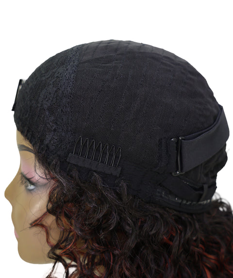 LUXLUXE Kinky Curly Half Wig – Voluminous Textured Curl 25 Inch 214g Hair Heat Resistant Synthetic Fiber