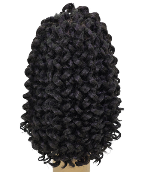 LUXLUXE 14" Curly Full Hand Tied Wig – 232g Voluminous Curl Hairpiece Heat Resistant Synthetic Fiber