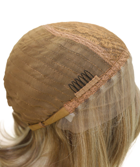 LUXLUXE 10 Inch Frosted Ash Blonde Short Straight Lace Front Wig – Women's Sleek Bob 118g Hair Heat Resistant Synthetic Fiber