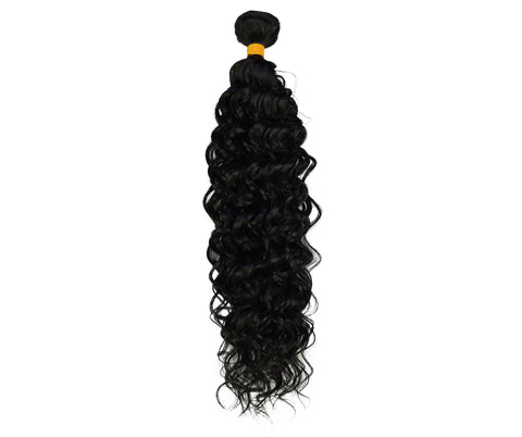 LUXLUXE Deep Wave Curly Hawaiian Synthetic Hair Extension - 18 Inch 100g Defined Curl Style for Everyday Hair Styling