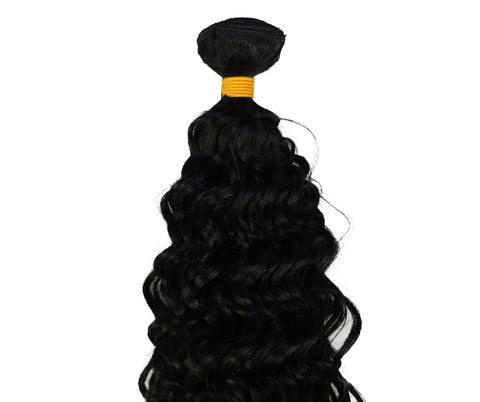 LUXLUXE Deep Wave Curly Hawaiian Synthetic Hair Extension - 18 Inch 100g Defined Curl Style for Everyday Hair Styling