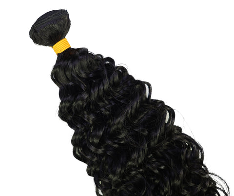 LUXLUXE Deep Wave Curly Hawaiian Synthetic Hair Extension - 18 Inch 100g Defined Curl Style for Everyday Hair Styling