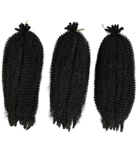 LUXLUXE Springy Afro Twist Hair Extensions - 16 Inch Synthetic Braided Hairpiece 117g for Women