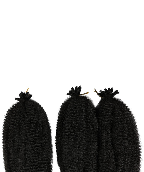 LUXLUXE Springy Afro Twist Hair Extensions - 16 Inch Synthetic Braided Hairpiece 117g for Women