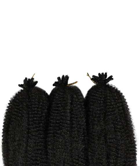 LUXLUXE Springy Afro Twist Hair Extensions - 16 Inch Synthetic Braided Hairpiece 117g for Women