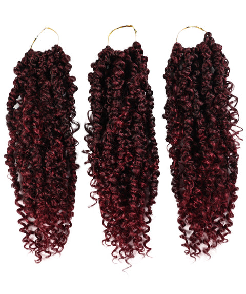 LUXLUXE Passion Twist Boho Synthetic Hair Extensions - 14 Inch Braided 115g Hairpiece for Women