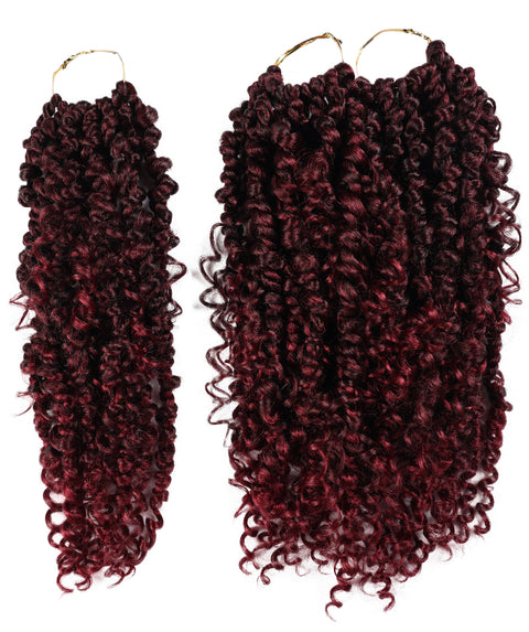 LUXLUXE Passion Twist Boho Synthetic Hair Extensions - 14 Inch Braided 115g Hairpiece for Women