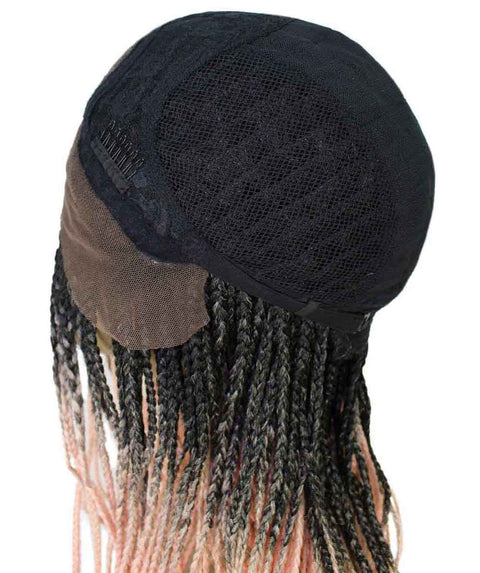   Human Hair Braided Lace Front Blend Wigs for Caucasian