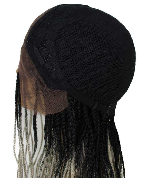   Human Hair Braided Lace Front Blend Wigs for Caucasian