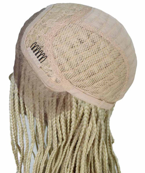   Human Hair Braided Lace Front Blend Wigs for Caucasian