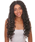 Andrea 25 Inch Charcoal Grey Bohemian Braid wig