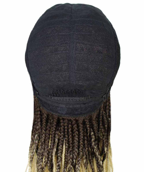   Human Hair Braided Lace Front Blend Wigs for Caucasian