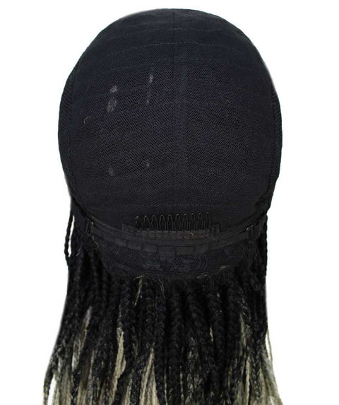   Human Hair Braided Lace Front Blend Wigs for Caucasian