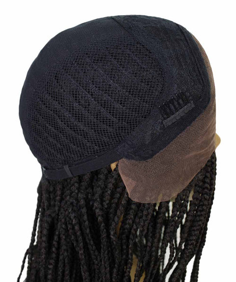   Human Hair Braided Lace Front Blend Wigs for Caucasian