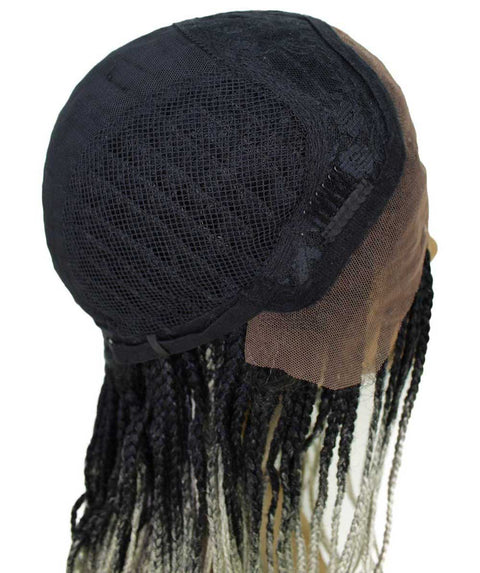   Human Hair Braided Lace Front Blend Wigs for Caucasian