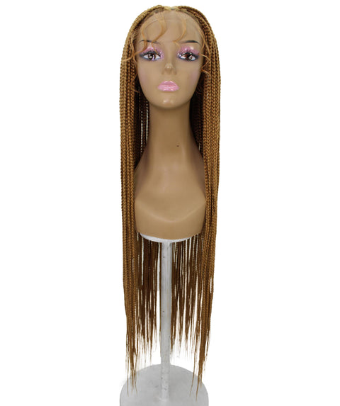Chloe Golden Blonde Hexagon Parting Briads Lace Wig