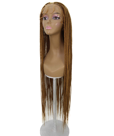 Chloe Golden Blonde Hexagon Parting Briads Lace Wig