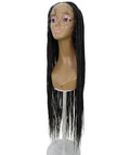 Chloe Salt and Pepper Grey Hexagon Parting Briads Lace Wig