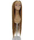 Chloe Golden Blonde Hexagon Parting Briads Lace Wig
