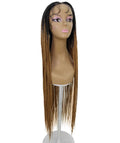 Chloe Honey Blonde Ombre Hexagon Parting Briads Lace Wig