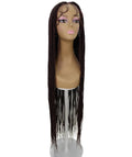 Chloe Deep Red and Black Blend Hexagon Parting Briads Lace Wig
