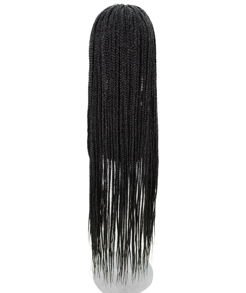 Chloe Salt and Pepper Grey Hexagon Parting Briads Lace Wig