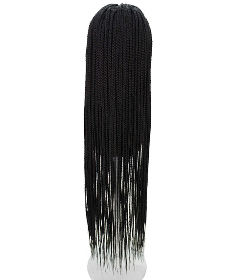 Chloe Black Hexagon Parting Briads Lace Wig