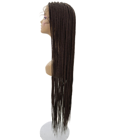 Chloe Medium Brown Hexagon Parting Briads Lace Wig