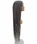 Chloe Charcoal Grey Hexagon Parting Briads Lace Wig