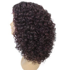 Precious Deep Red and Black Blend Trendy Afro Lace Wig